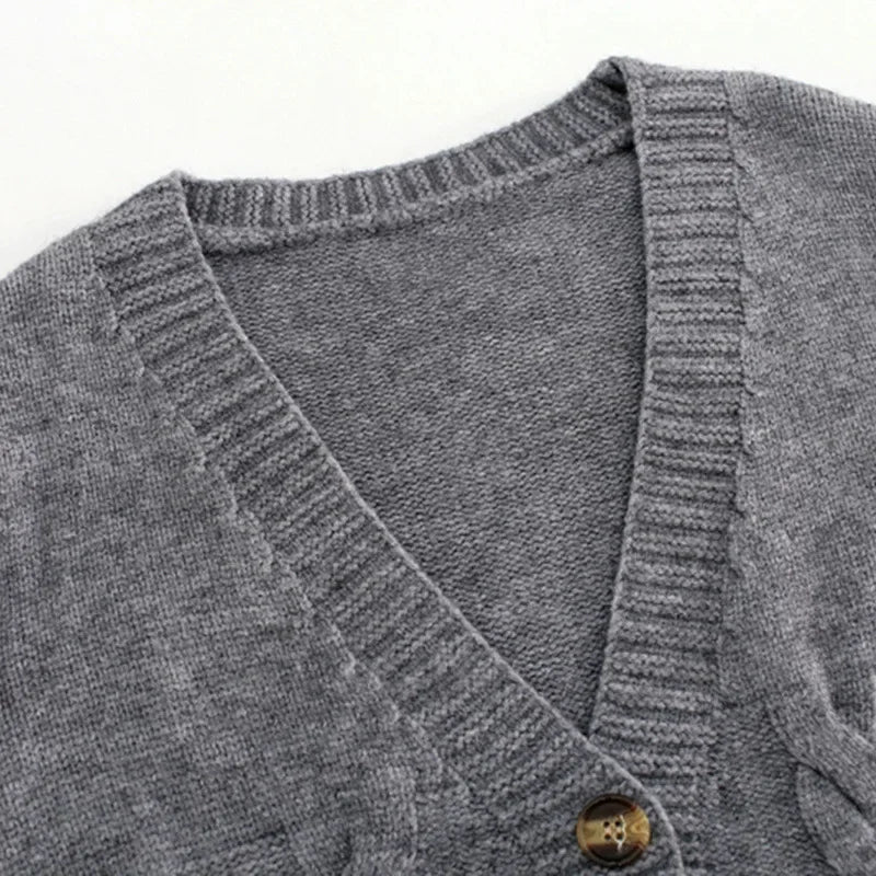 Soft Knit V Neck Cardigan