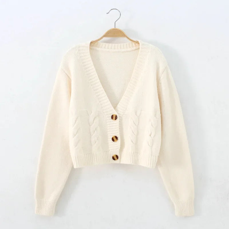 Soft Knit V Neck Cardigan