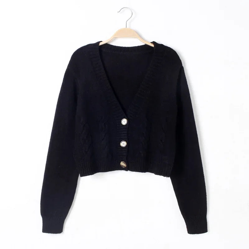 Soft Knit V Neck Cardigan