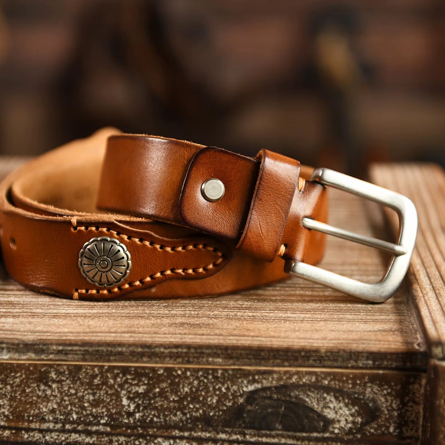 Trail Edge Leather Belt