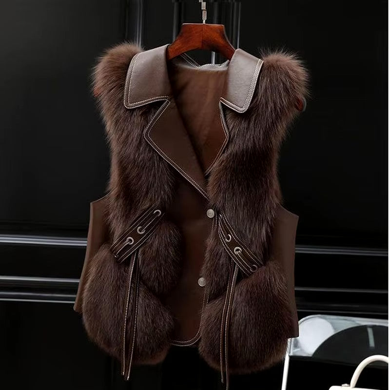 Faux Fox Vest